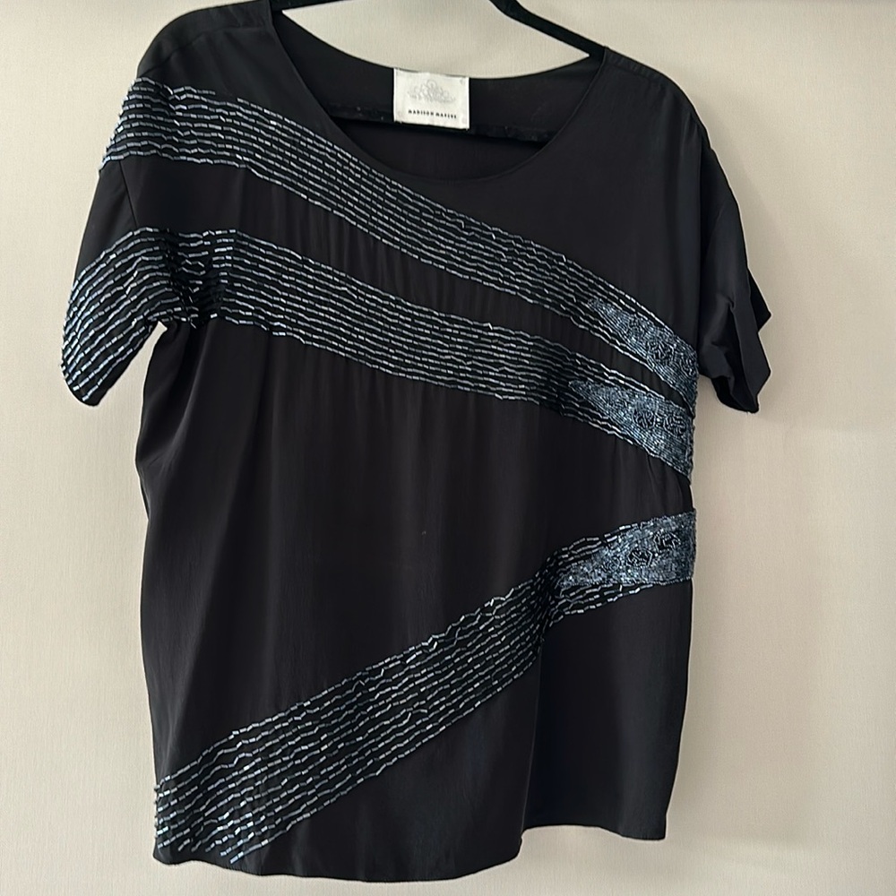 Madison Marcus Silk and beaded top